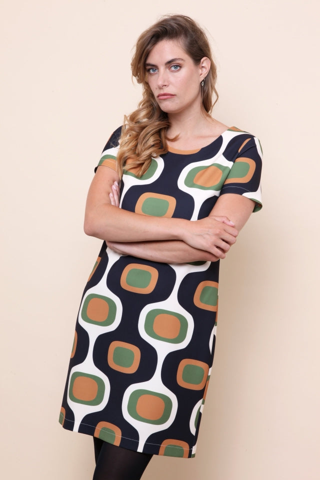 Robe Graphique Rétro – Esprit Années 70