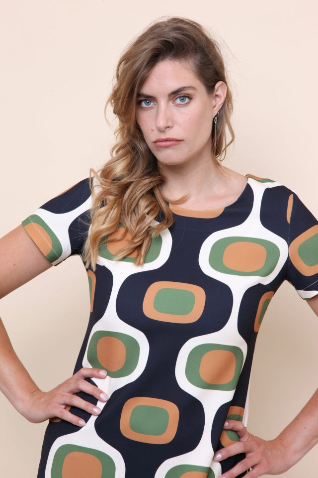 Robe Graphique Rétro – Esprit Années 70