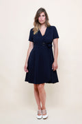 Robe Portefeuille Œillet Bleu Marine