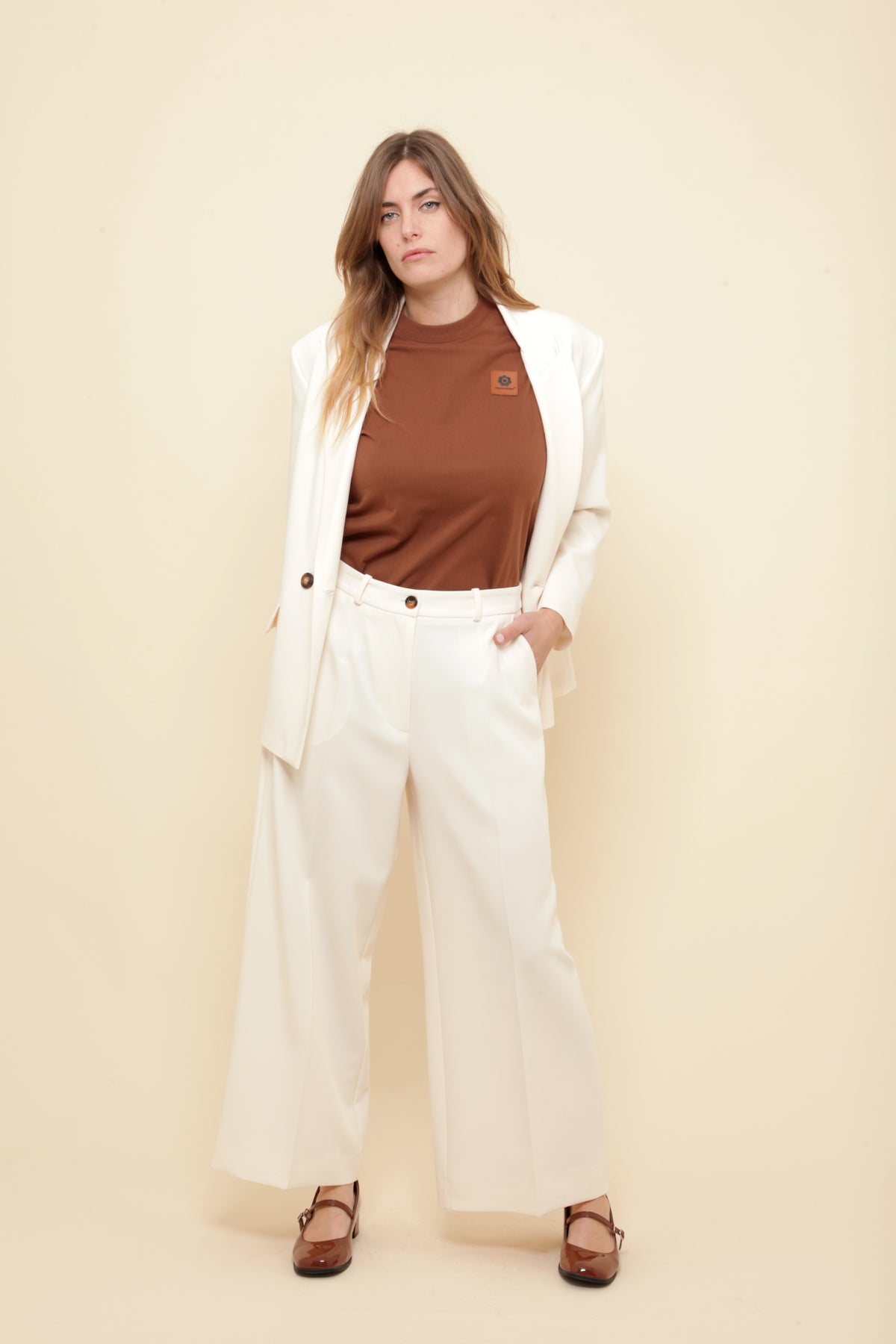 Blazer Écru – Coupe Oversize