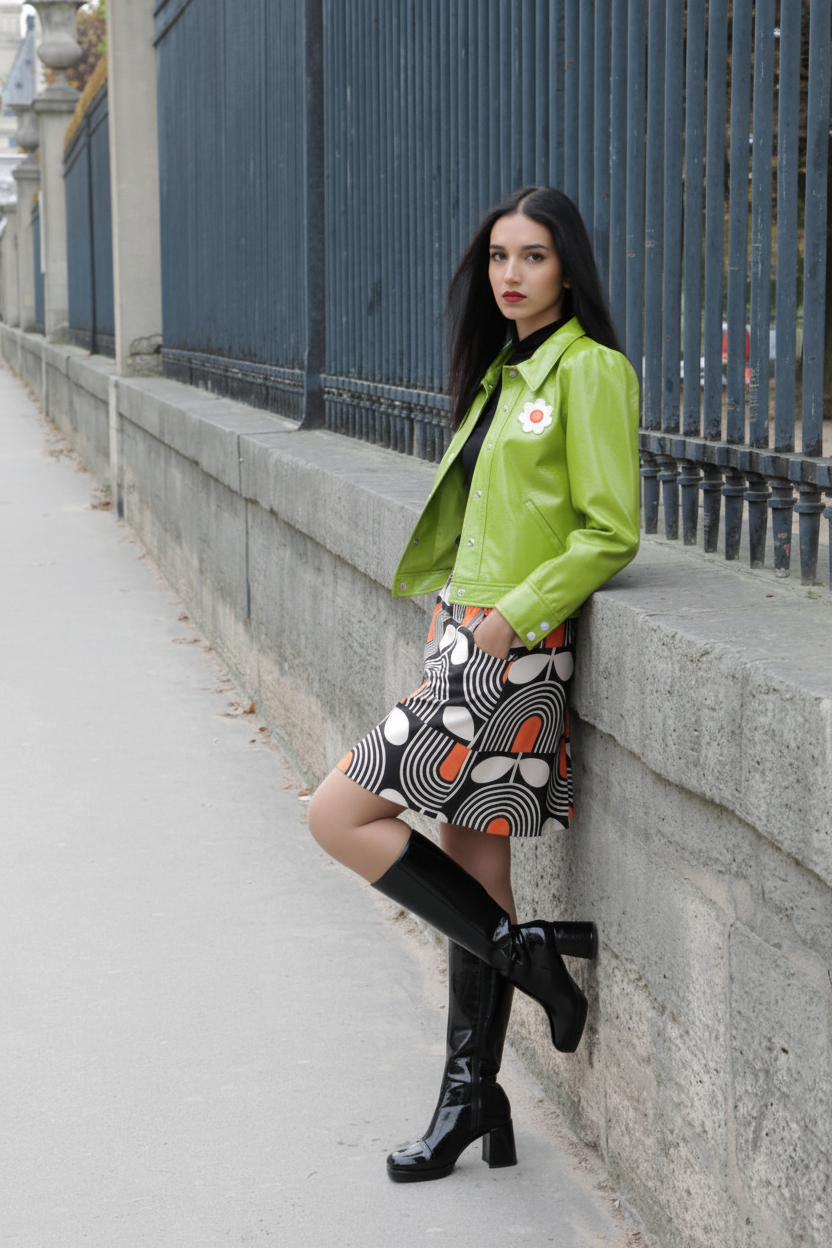 Blouson Hippocampe Vert salade - profil