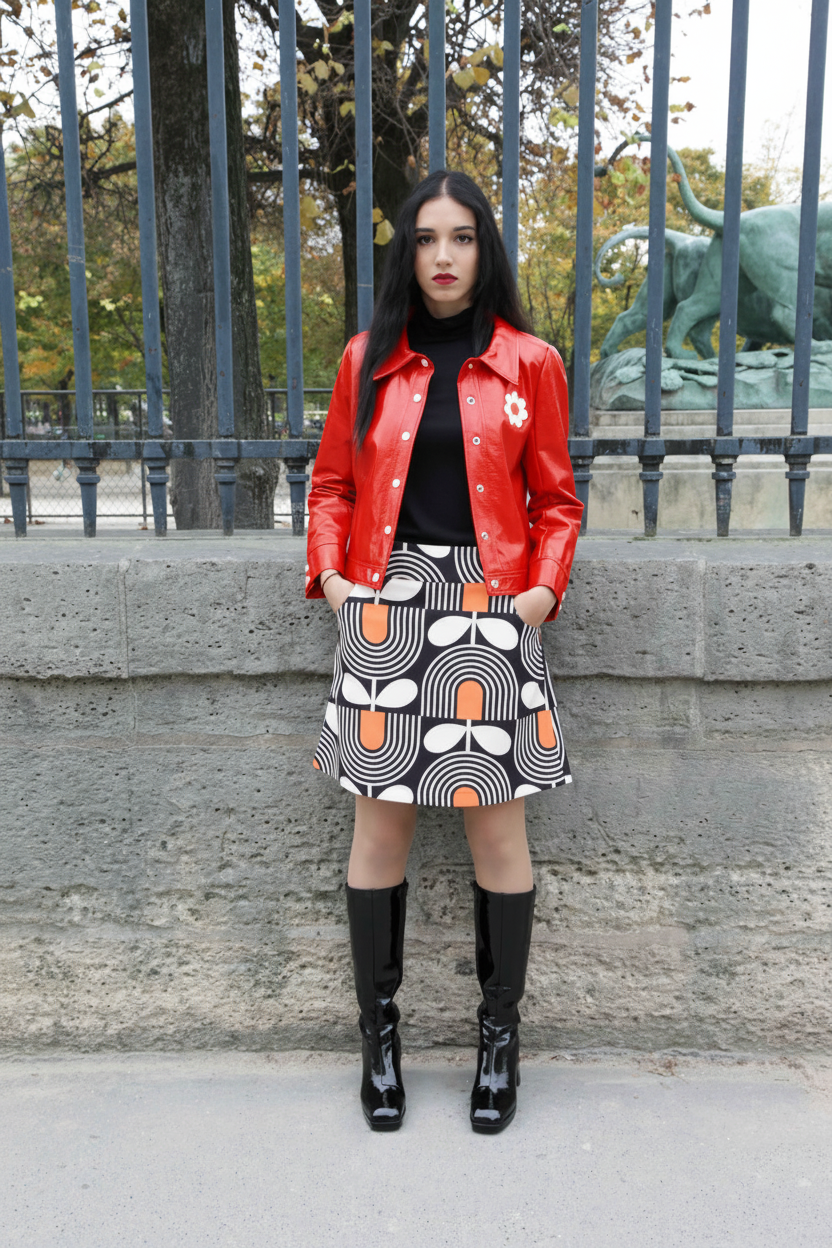 Blouson Hippocampe Rouge Vif