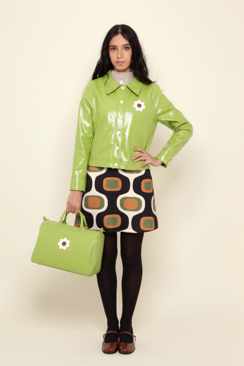 Blouson Hippocampe Vert salade - blouson et sac assortis