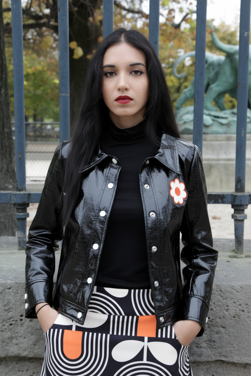 Blouson Hippocampe Noir - portrait
