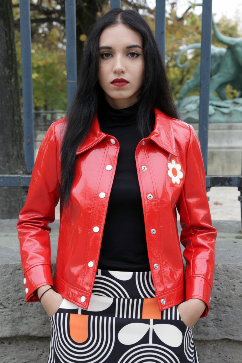 Blouson Hippocampe Rouge vif - portrait