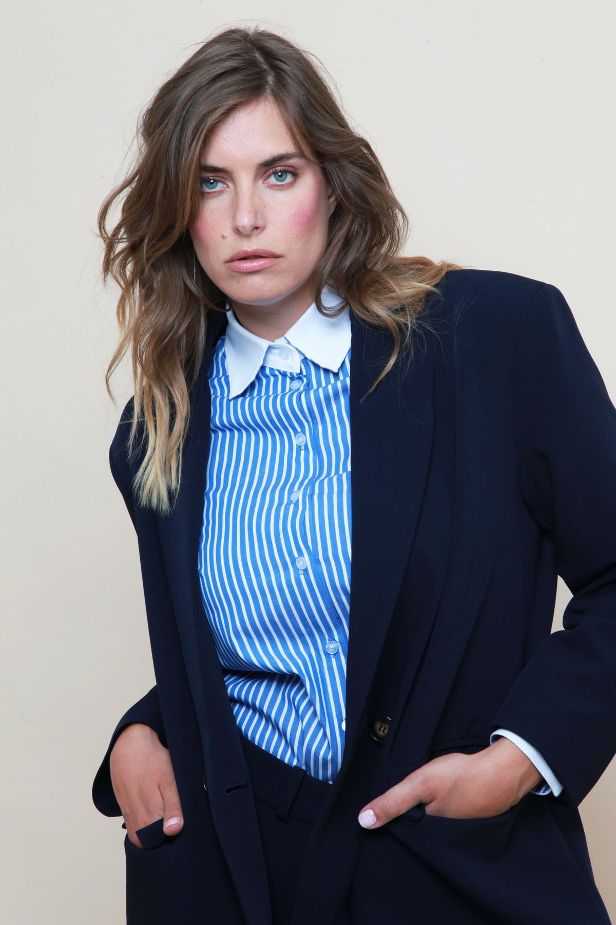 Pantalon Large Bleu Marine – Coupe Oversize