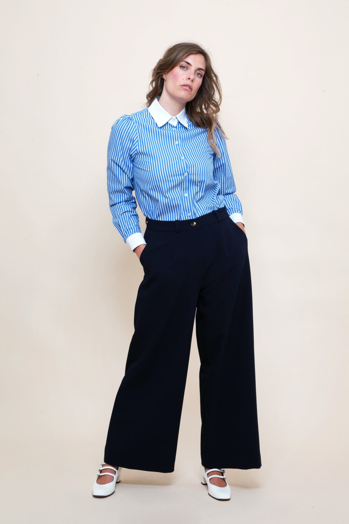 Pantalon Large Bleu Marine – Coupe Oversize