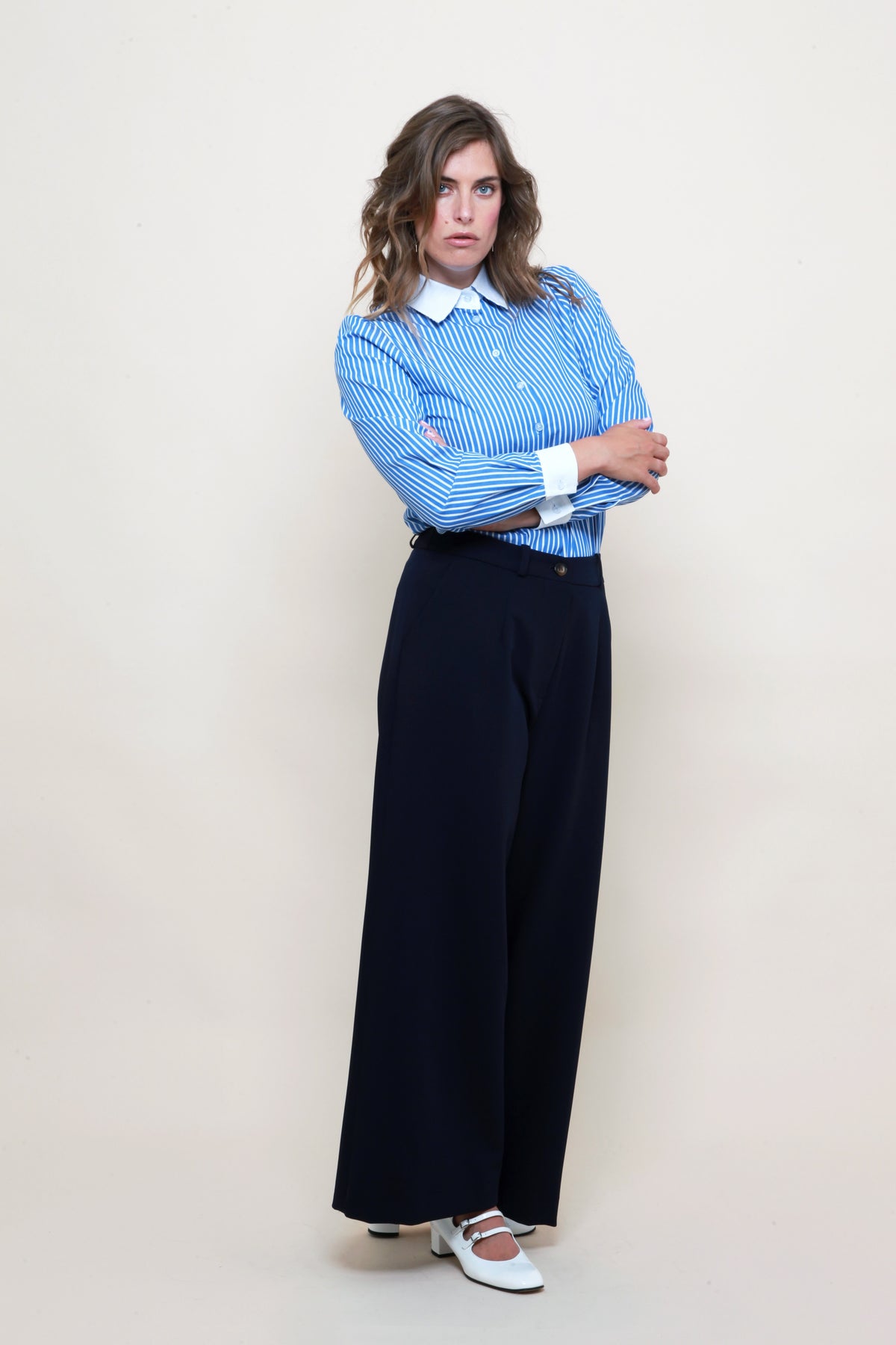 Pantalon Large Bleu Marine – Coupe Oversize