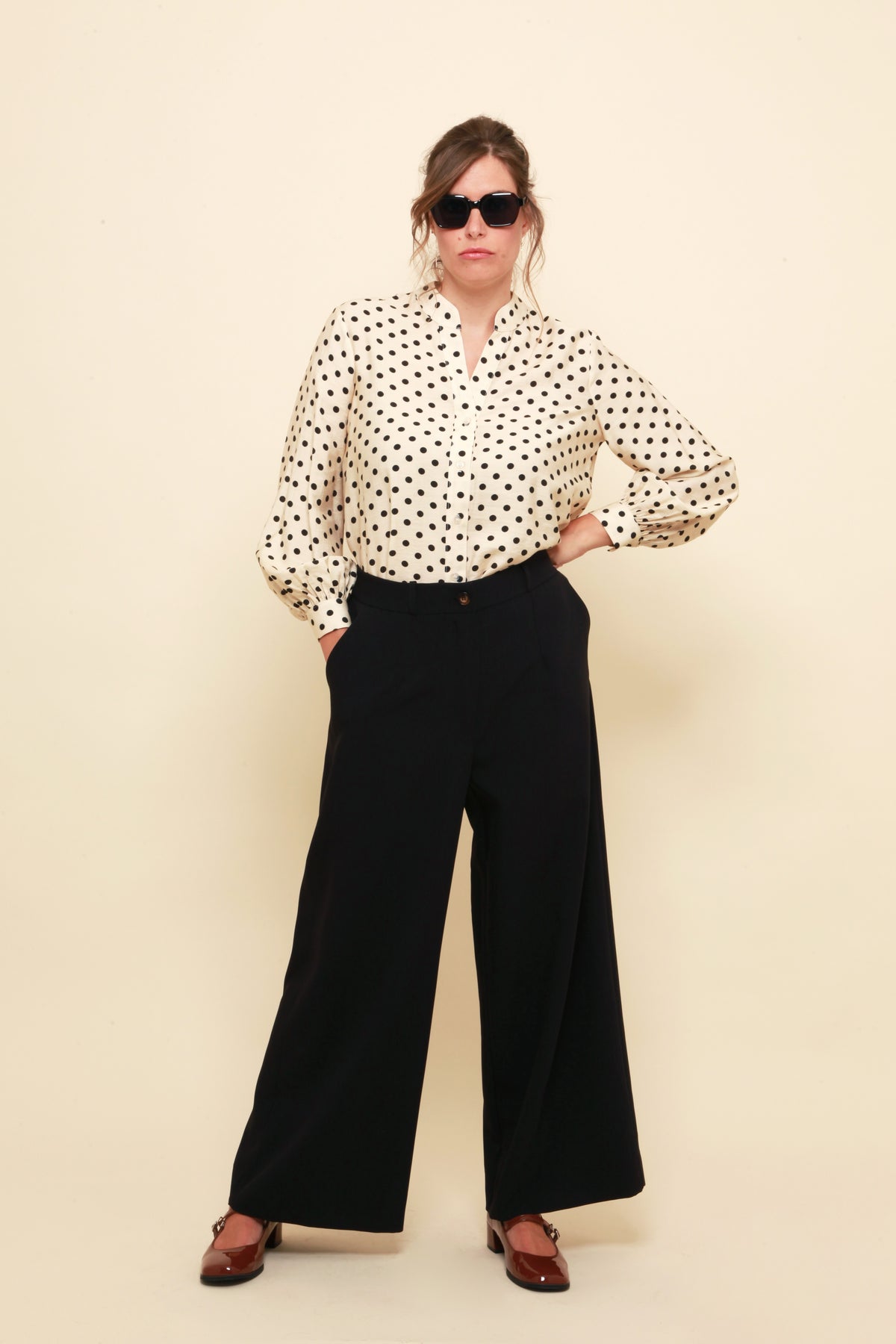 Pantalon Large Noir – Coupe Oversize